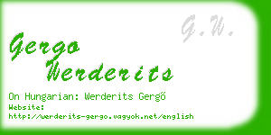 gergo werderits business card